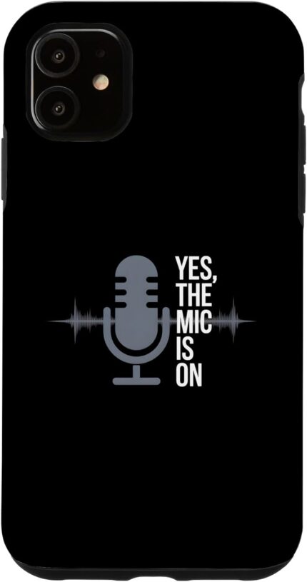 Yes the mic is on av technician sound engineer case for iphone 11.jpg