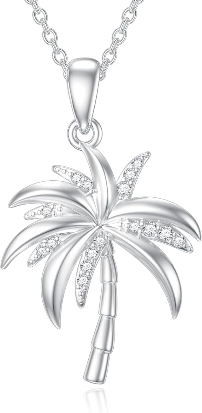 Zba natural diamond palm tree necklace for women sterling silver10k14k solid gold diamond palm tree pendant necklace hawaii vacation jewelry birthday mothers day gifts color f gclarity i1 i2.jpg