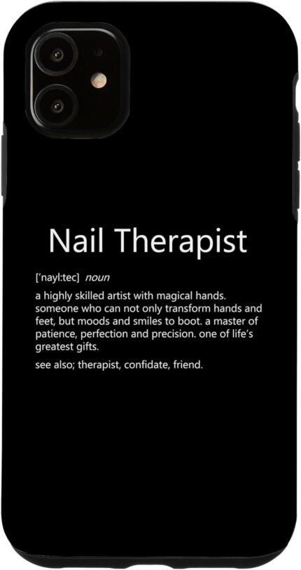 Iphone 11 nail therapist definition nail tech nail artist nails case.jpg