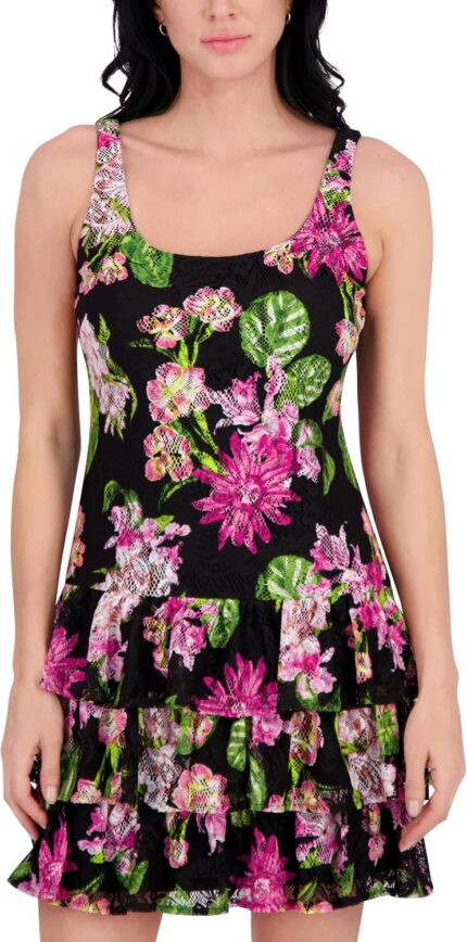 Kensie womens sleeveless square neck sheath mini dress.jpg