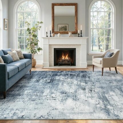 8x10 Ft Large Area Rugs for Living Room Soft Non Slip Washable Rugs Modern Abstract Pattern Carpet for Bedroom Indoor Floor Nursery Home Decor Blue.jpg