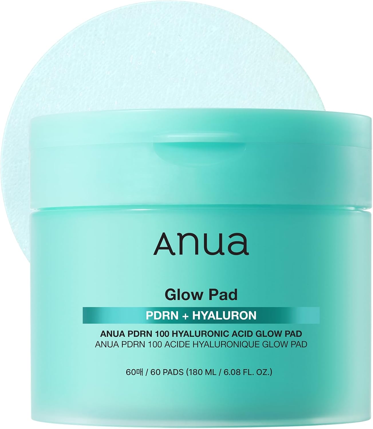 ANUA PDRN 100 Hyaluronic Acid Pad Glow Plumping Korean Face Pad for Daily Skincare Makeup Prep Dual Sided Toner for Radiant Skin Deep Hydration Korean Skin Care 180ml 60 Pads.jpg