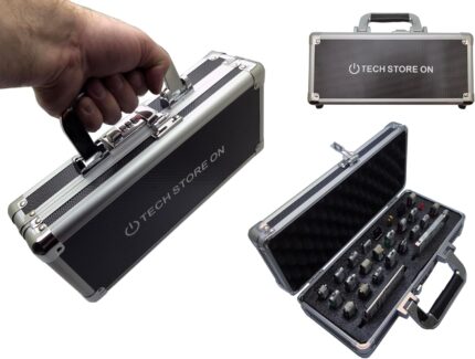 Aluminum USB Drive Organizer Case 24 USB 2 HDD Slots with Handle – Shockproof Antistatic Storage Box with Combination Lock Professional Metal Carry Case for Flash Drives Accessories.jpg