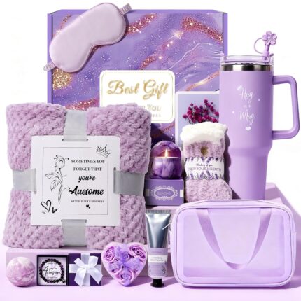 Birthday Gift for Women Luxury Self Care Spa Gift Basket with Blanket for Mom Wife Sister Friend Girlfriend Grandmother Get Well Soon Christmas gift for Her.jpg