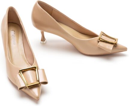 C.Paravano Pumps Shoes Women Kitten Heels Low Heel Dress Shoes for Women Pointed Toe Heels.jpg
