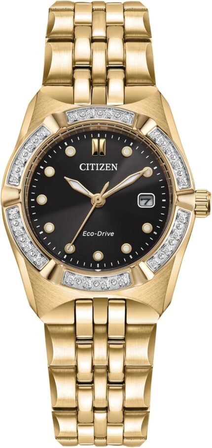 Citizen Ladies Eco Drive Dress Classic Corso Watch Diamond Accented Bezel 3 Hand Date.jpg