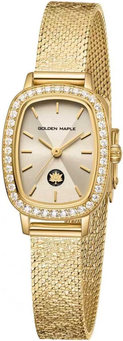 GOLDEN MAPLE Watches for Women Dainty Gold Watch with Small Stainless Steel Case Quartz Movement and Water Resistant Adjustable Mesh Band.jpg