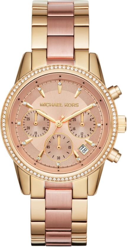 Michael Kors Bryant Chronograph Womens Watch Stainless Steel and Pave Crystal Watch for Women.jpg