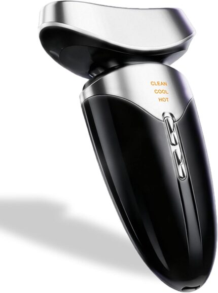 Red Light Beauty Device for Face and Neck Based on High end Red and Blue LED Light Facial Cold and Hot Vibration Technology 3 Color Led Face and Neck Beauty Device for Home Use Jet Black.jpg