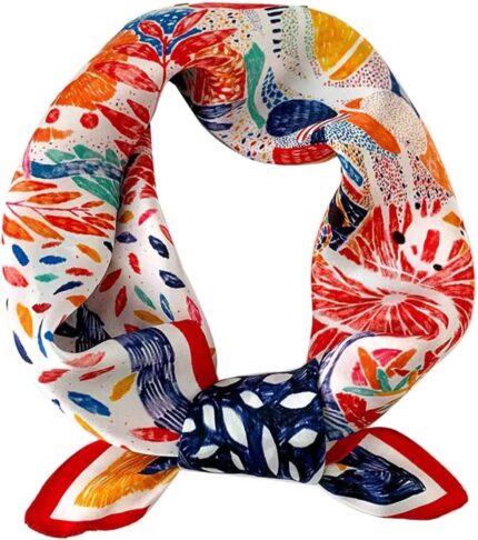 Silk Scarf for Hair Head Scarf for Women Lightweight Satin Scarf for Hair Wrapping and Sleeping at Night 35x35.jpg