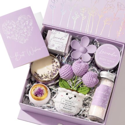 Spa Gifts for Women Bath Gift Set Lavender Relaxing Spa Gift Baskets Home Bath Set Self Care Kit Care Package Thank You Birthday Valentines Day Gifts for Her Women Mom Friend Sister Teen Girl Wife.jpg