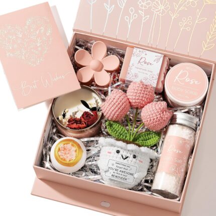 Spa Gifts for Women Bath Gift Set Rose Relaxing Spa Gift Baskets Home Bath Set Self Care Kit Care Package Thank You Birthday Valentines Day Gifts for Her Women Mom Friends Sister Teen Girls Wife.jpg