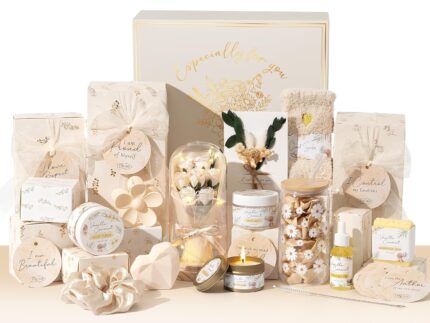 Spa Gifts for Women Teen Girl Gifts Trendy Stuff Positive Affirmation Cards Self Care Baskets Preserved Rose Flowers Set Get Well Birthday Mothers Day Gift for Mom Her Grandma Teenage Girls Friend.jpg