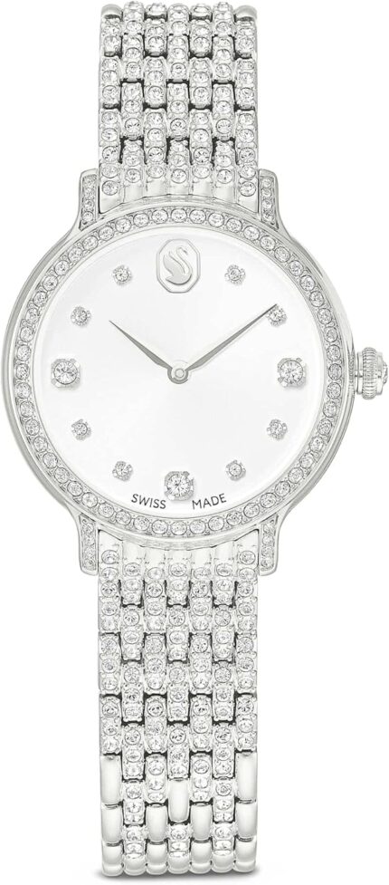 Swarovski Imber Watch Swiss Made Metal Bracelet Silver Tone Stainless Steel.jpg