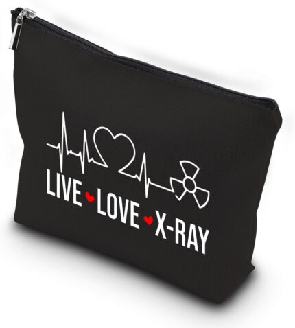 WCGXKO X ray Tech Gift Live Love X Ray Zipper Pouch Makeup Bag Radiology Tech Graduation Gift Live Love X Ray.jpg