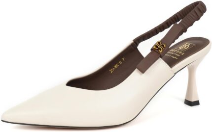 Womens Pointed Toe Slingback Heels Genuine Leather Upper Lining 2.7 7cm Mid Heel Dress Shoes for Work Wedding Elegant Outfits.jpg