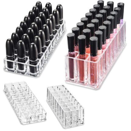 ByAlegory Acrylic Lipstick Acrylic Lip Gloss Organizer 48 Space Beauty Cosmetic Storage Clear.jpg
