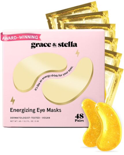 Grace stella Award Winning Under Eye Mask Birthday Gifts for Women Gel Eye Patches for Dark Circles Puffy Eyes Wrinkles Undereye Bags Gifts for Teen Girls Vegan 48 Pairs Gold.jpg