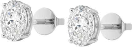 14K Solid White or Yellow Gold Lab Grown Moissanite Stud Earrings – Round Oval or Cushion Cut – Screw Back or Push Back – Luxury Fine Jewelry Gift for Women – by Jewelaura.jpg