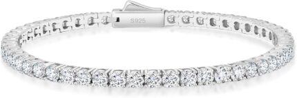 KRKC Moissanite Tennis Bracelet Gifts For Women Lab Grown Diamond Tennis Bracelets 925 Sterling Silver 14K Golden Plated Hypoallergenic Luxury Present For Birthday Daily Jewelry 2.1 13.2 Ct.Tw .jpg